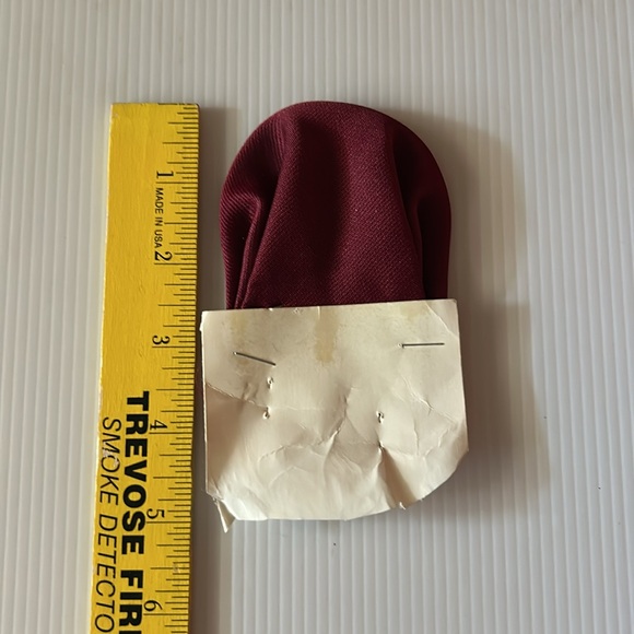 Vintage Burgundy Pocket Handkerchief Square Insert - Picture 3 of 5